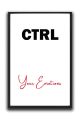 CTRL ALT DEL Wall Frame Set – Your Emotions, Thinking & Fear| Three Piece Frame. 