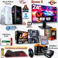 Gaming PC Full Setup Ryzen 5 5600GT/ 100hz 24" 1ms 100%Srgb Gaming Monitor/ 16GB 3200Mhz RAM/ 256GB Nvme/ 80+ Bronze PSU.. 