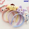 DISICHEN 【 】 Fashion Kawaii Cartoon Cinnamoroll My Melody Kuromi Plushie Headband Cute Makeup Wash Hair Ring Hair Accessories Gifts Cologo. 
