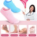 Moisturizing Silicone  Spa Gel Socks  for Dry Cracked Feet 1 pair Pink. 