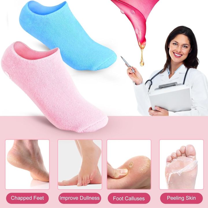 Moisturizing%20Silicone%20%20Spa%20Gel%20Socks%20%20for%20Dry%20Cracked%20Feet%201%20pair%20Grey%20-%20Image%205