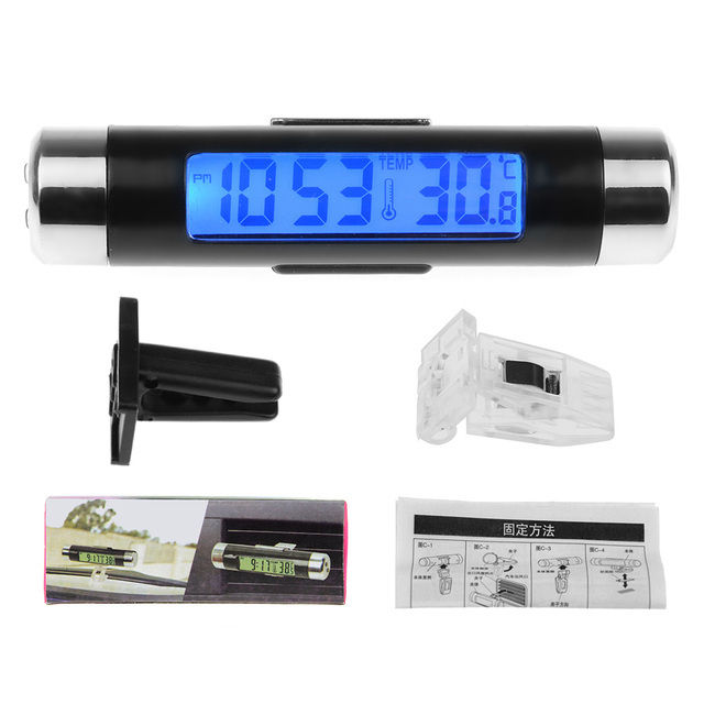 NEW 【Innovative design】Cars Portable 2 In 1 Car Digital Lcd Clock ...