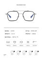 Changeable Blue Ray Cut Metal Frame/Without Cover/Day Night Sunglasses For Men. 