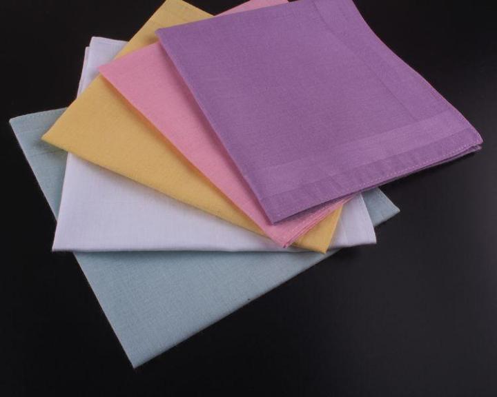 5 Pcs 100% Cotton Premium Plain Handkerchiefs 18*18 Inch