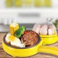 Pistto Multi Function Non-Stick Electric Frying Pan Egg Omelets Pancakes Steak Momo Cooker Steamer 7 Egg Boiler Electric Skillet Kitchen Cooking Tools Utensil. 