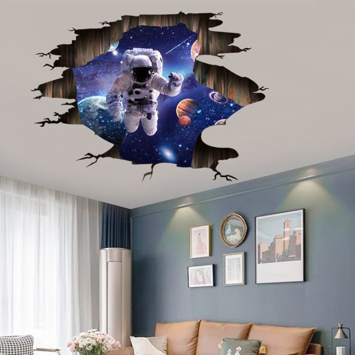 Wallpaper%20ceiling%20home%20d%C3%A9cor%20kids%20room%20planet%20starry%20sky%20wall%20breaker%20space%203d%20astronaut%20vinyl%20sticker%20design%20art%20mural%20-%20Image%202