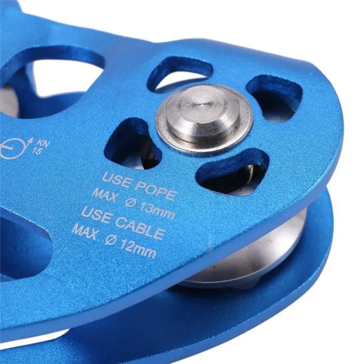 TWEXQNY%204X%20Heart-Shape%20Climbing%20Double%20Pulley%20Steel%20Cable%20Rope%2013mm%20Climbing%20Device%20High%20Speed%20Zipline%20Trolley%2024KN%20-%20Image%204