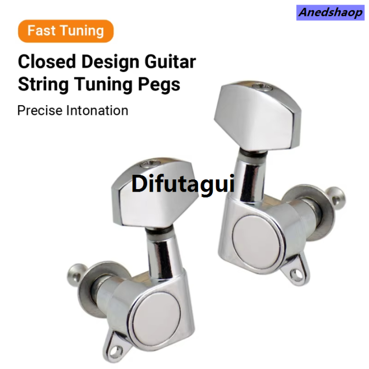 Difutagui%206pcs%20Sealed%20Guitar%20String%20Pegs%20Locking%20Tuners%203L3R%20Tuning%20Pegs%20SPortable%20New%20style%20tring%20Tuner%20Acoustic%20Guitar%20Tuner%20Machine%20Head%20Knob%203Left%203Right%20-%20Image%202