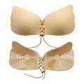 Women's Strapless Bra Self Adhesive Silicone Push Up With Drawstring. 