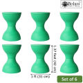 Set of 6 Fancy Round Plastic Stools Large Size Lightweight and Durable for Home and Office. 