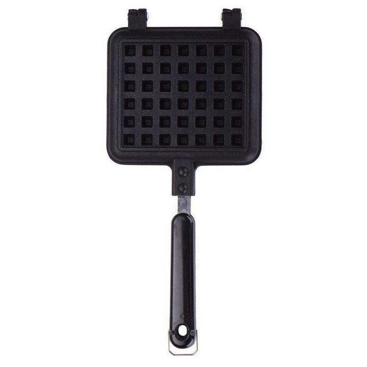 Waffle Maker Non-stick Checkered Waffle Mould Bakeware Tray With Handle for Stovetop