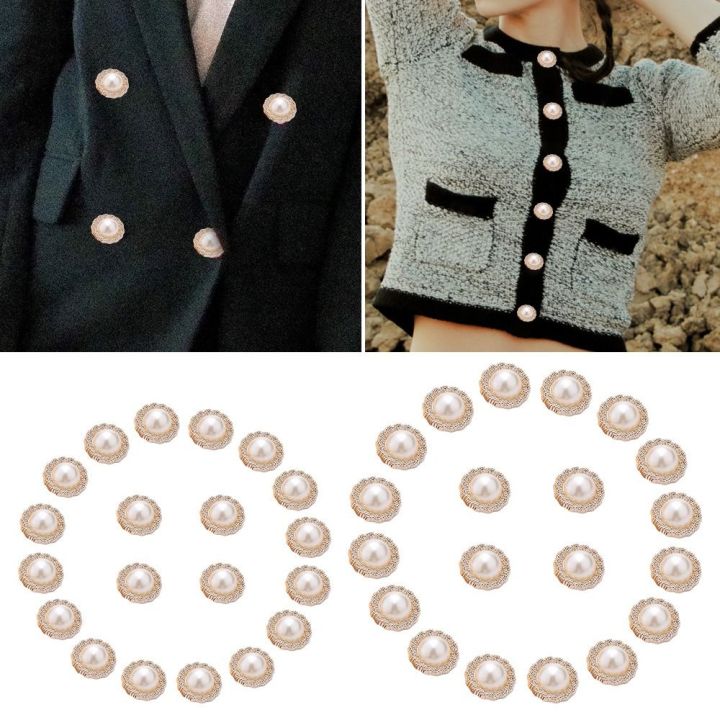 20Pcs Plastic Sewing Button Ornaments Needlework Shirt Buttons Sewing Accessories Pearl Buttons