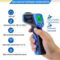 HP-981C Digital Thermometer Non-Contact Laser IR Infrared Tester -30-550℃ Temperature G-un Pyrometer with LCD Display. 