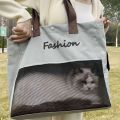 Dog Backpack Soft Canvas Cat Carrier Bag Portable Breathable Pets Handbag High Capacity Pet Mesh Carrier Bag Cat. 