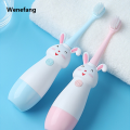 Wenefang New Smart Electric Toothbrush Household Children Rotating Cute Bunny Cartoon Kids Portable Sonic Non-Slip Soft Fur Toothbrush. 