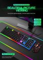 Rainbow RGB Backlit Wired Gaming Mechanical Keyboard and Mouse With Combo. 