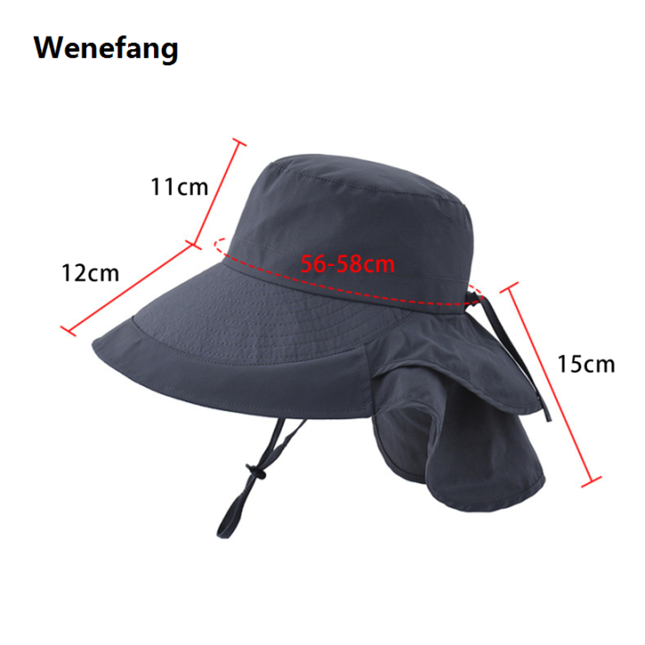 Wenefang%20Designer%20Women's%20Lightweight%20Summer%20Bucket%20Hat%20with%20Ponytail%20Hole%20Big%20Brim%20Sunscreen%20Cap%20Outdoor%20Eye%20Protection%20Sun%20Hat%20-%20Image%206