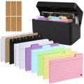 Index Card Holder Set,Index Box with 230 Assorted. 