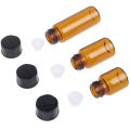 10PCS Mini Amber Glass Empty Essential Oil Bottle Sample Vials Brown 2ML 3ML 5ML Eshylala. 