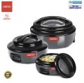 Milton Ernesto Inner Stainless Steel Casserole Set Of 3 (420 ML, 850 ML ,1.43 Litres ) Easy To Carry , Microwave Safe. 