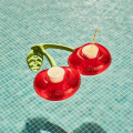 1Pcs Floating Inflatable Cup Holder Swimming Pool Drink Inflatable Ring Swimming Pool Double Mouth Cherry Cup Holder. 