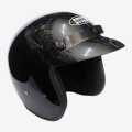 Shining Black Studds Half Helmet. 