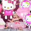 5 Pcs Hello Kitty Theme Foil Balloon Party Decoration Set. 