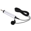 Mini portable wired electret microphone for musical instruments. 