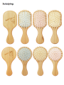 Sutuiying Cute Cat Hair Brush Nature Wooden Anti-Static Detangle Brush Hair 2025 New Scalp Massage Comb Air Cushion Styling Tools for Child Girls. 