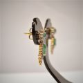 Diamond Earing with Emerald. 