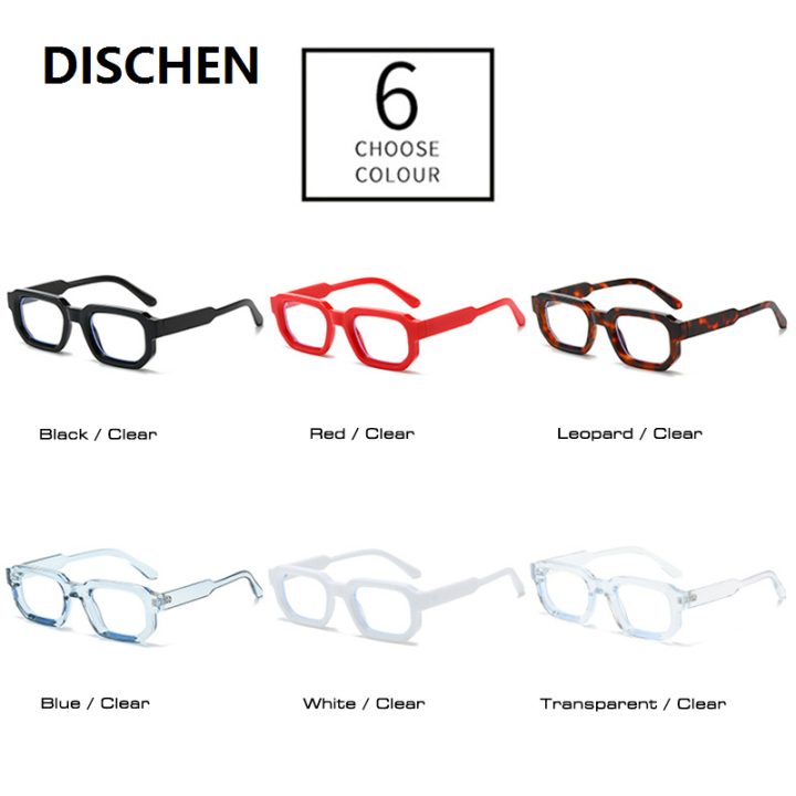 DISCHEN%20New%20style%20SHAUNA%20Ins%20Popular%20Fashion%20Polygon%20Square%20Women%20Glasses%20Frame%20Clear%20Anti%20Blue%20Light%20Eyewear%20Optical%20Men%20Red%20Blue%20Frame%20-%20Image%205