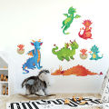 Happy Dragons Animal Wall Stickers 105cm(H) x 135cm(W). 