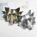 Unpainted Unpainted men party masquerade DIY Cosplay decoration Handmade Wolf face for Cosplay events Wolf-themed events Masquerade balls. 