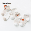 Wenefang 5Pairs/lot 0-24M Infant Baby Socks Baby Socks for Boys Girls Cotton Mesh Newborn Toddler First Walkers Baby Clothes Accessories. 