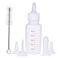 Pet Nursing Bottle Kits Replacement Nipple Cat Feeding Bottle for Newborn Kittens, Puppies, Rabbits, Small Animals. 