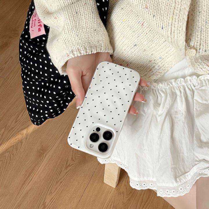 NEW%20Aesthetic%20Cute%20Pink%20Polka%20Dot%20Clear%20Phone%20Case%20For%20iPhone%2016%2015%2014%2013%20Pro%20Max%20Korean%20Lovely%20Shockproof%20Phone%20Cover%20For%20Girl%20Gift%20-%20Image%206
