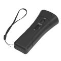 Safe Black Ultrasonic Dog Chaser ABS LED Flashlight Handheld Dog Repeller 2 Adjustable Intensity Levels Ultrasonic Portable Dog Trainer. 