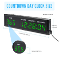 Large Display Digital Countdown Clock Count Up/Count Down Timer for Event Timer with Remote Control (Green) 999 Days Countdown Calendar EU Plug. 
