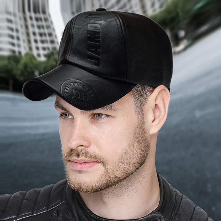 Cap%20Leather%20New%20Fashion%20Outdoor%20&%20Sports%20Adjustable%20Vintage%20Snapback%20Men's%20Leather%20Casual%20Hat%20-%20Image%202