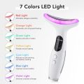 EMS Face Lifting Massager Neck Skin Tighten Device 7 Color Light LED Photon Therapy Anti Ageing Wrinkle Free With Hand Cream Perfect Gift for Your Girl Friend ,  Wife , Mother. 