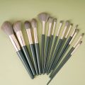 Makeup Mania Beauty Green Makeup Brush Kit  14pcs Make Up Brushes Dark Green Color Handles Makeup Brushes Set/ 14 pcs Makeup Brushes With Green Box. 