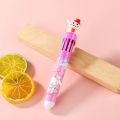10 in 1 Colors Cute Sanrio Kuromi Ballpoint Pen Student Press Colour Ball Pen Multifunction Stationery Gift for Kids Office Supplies. 