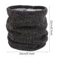 Unisex Outdoor Accessories Knitted Thick Double-Layer Windproof Fleece Lined Scarf Circle Loop Scarves Neck Warmer Winter Neck Gaiter. 