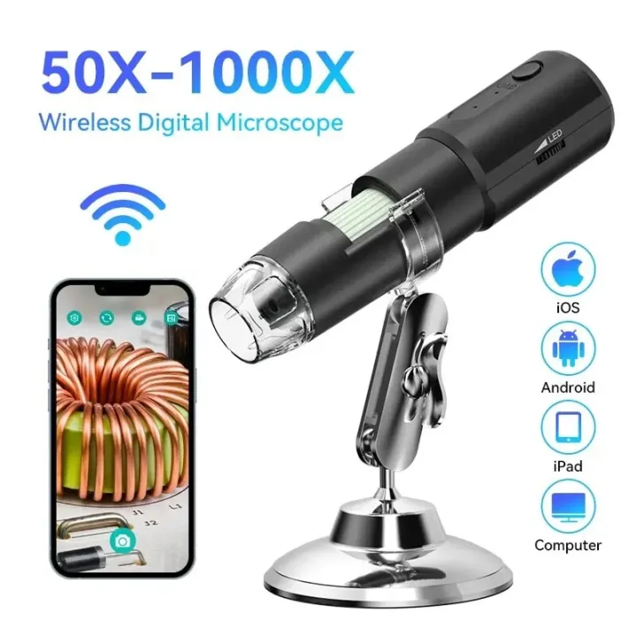 Microscope Camera 1000X Digital Magnifier for Android IOS iPhone iPad ...