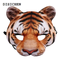 DISICHEN Luxury 2022 New Halloween Unisex 3D Tiger Pig Animal Half Face Eye Mask Festival Masquerade Party Fancy Cosplay Costume Decoration. 