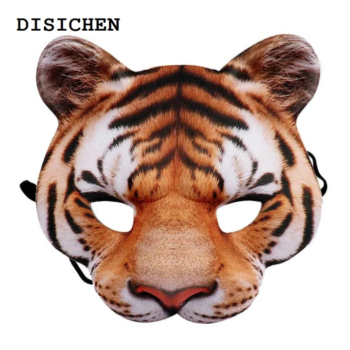 DISICHEN%20Luxury%202022%20New%20Halloween%20Unisex%203D%20Tiger%20Pig%20Animal%20Half%20Face%20Eye%20Mask%20Festival%20Masquerade%20Party%20Fancy%20Cosplay%20Costume%20Decoration%20-%20Image%208