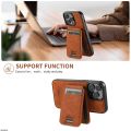 MengsanNew High Quality Leather Magnetic MagSafe 2 in 1 Card Holder Phone Case For iPhone 14 12 13 15 Pro Max SamsungS22 S23 Ultra Plus Detachable Cover. 
