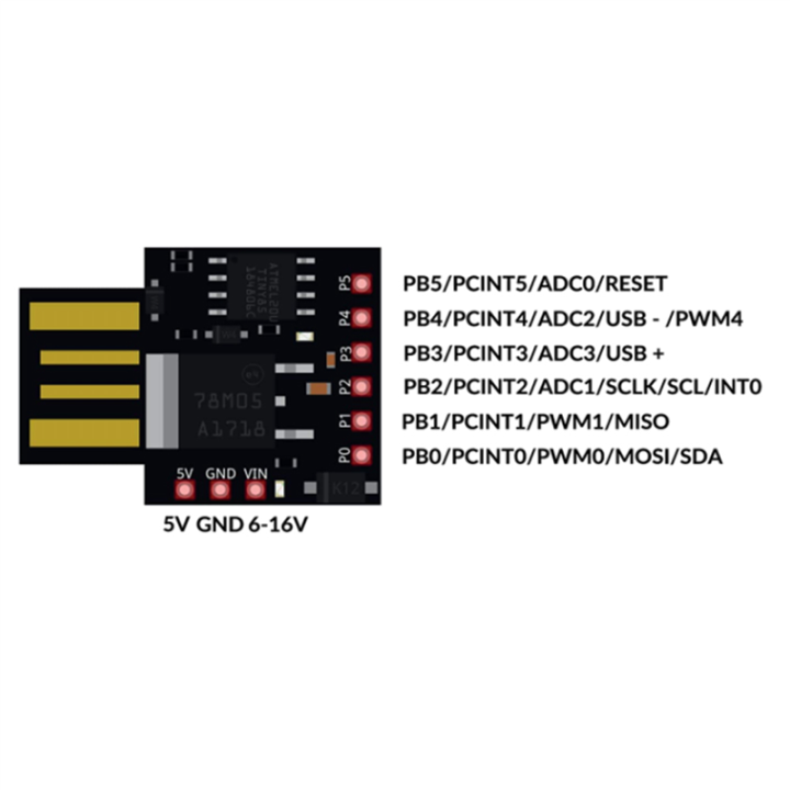 10Pcs%20ATTiny85%20Digispark%20I2C%20LED%20.3%20Kickstarter%205V%20IIC%20SPI%20USB%20Development%20Board%206%20I/O%20Pins%20for%20-%20Image%205