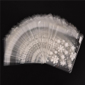 fasdaga 300 Pcs Sachets Pouches White Snowflake Packaging Bag for Cookies Christmas Candies. 