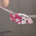 1pc HelloKitty Kulome Pizza Necklace Sanrio Cute Pendant Magnetic Sister Necklace Cartoon Fashion Jewelry Best Friend Gift MIO Super Store. 